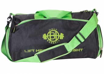 Lift Heavy Black & Green Gym Bags with multiple Compart..