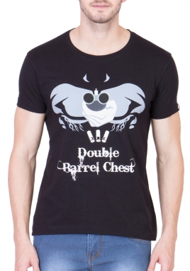 Double Barrell Chest Black PERFORMANCE T-SHIRT</br>