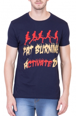 Fat Burning Activated Navy Blue PERFORMANCE T-SHIRT</br>